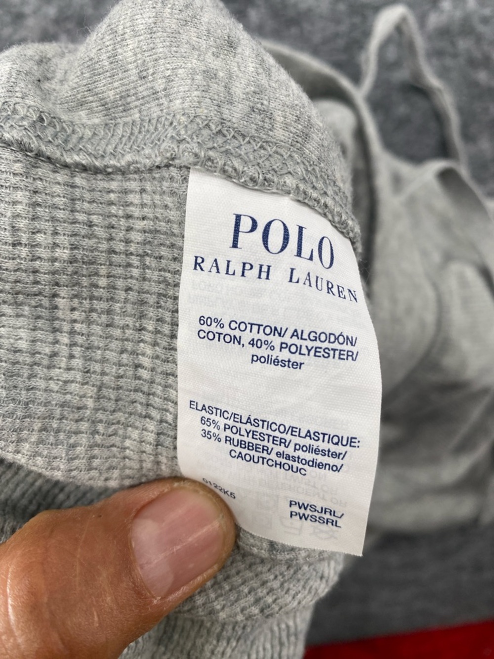 Polo Ralph Lauren Men's Waffle Knit Sleep Jogger Pants - Gray XL - Picture 10 of 11